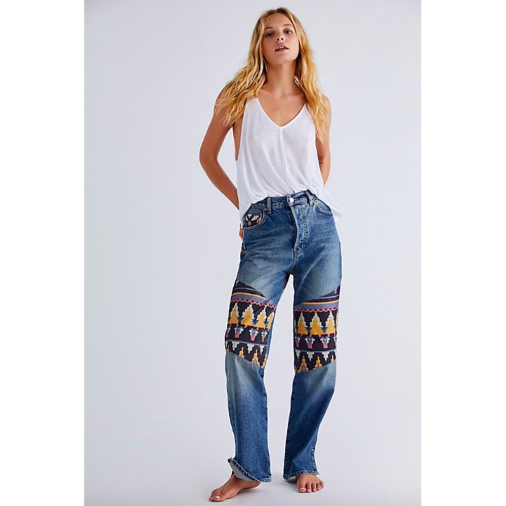 Free People Rocky Mountain Straight Jeans